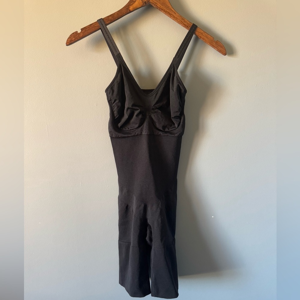 SPANX Black Shaping Bodysuit with Built-In Bra